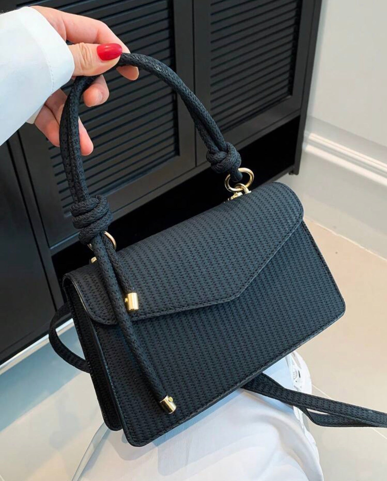 Vintage Weave Texture Handbag
