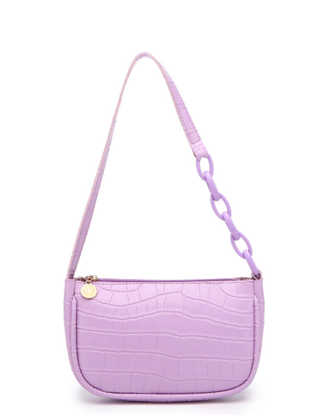 Small Fashionable Crocodile Pattern Leather Underarm Bag